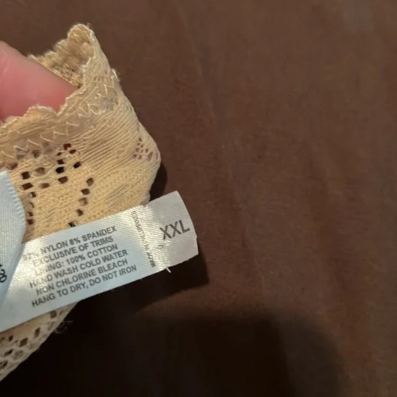 Lacy Tan booty shorts by Frederick’s of Hollywood - Picture 5 of 6